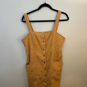 Corduroy overalls dress
